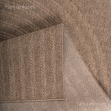 Sahara Japandi Rond Buitenkleed Jute-Look Weerbestendig Vloerkleed Beige Zwart