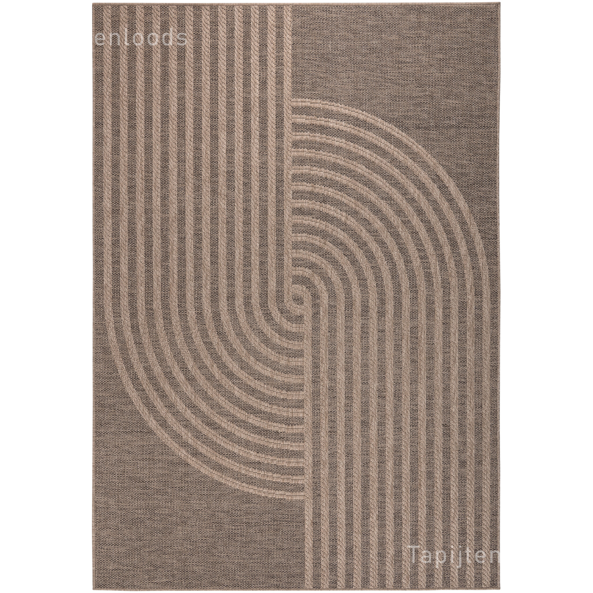 Sahara Japandi Buitenkleed Jute-Look Weerbestendig Vloerkleed Beige