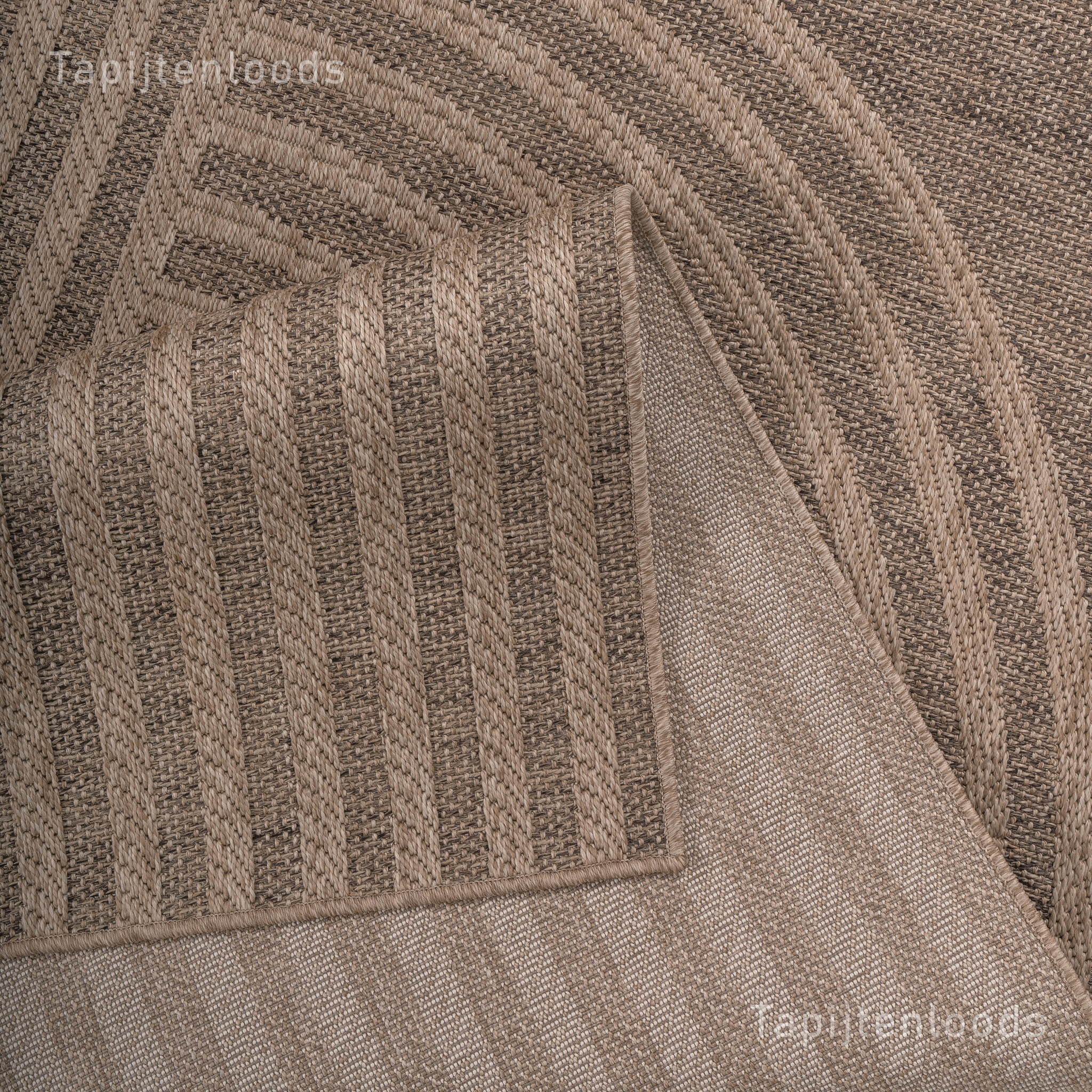 Sahara Japandi Buitenkleed Jute-Look Weerbestendig Vloerkleed Beige