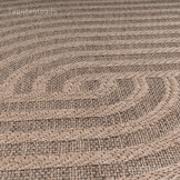 Sahara Japandi Rond Buitenkleed Jute-Look Weerbestendig Vloerkleed Beige