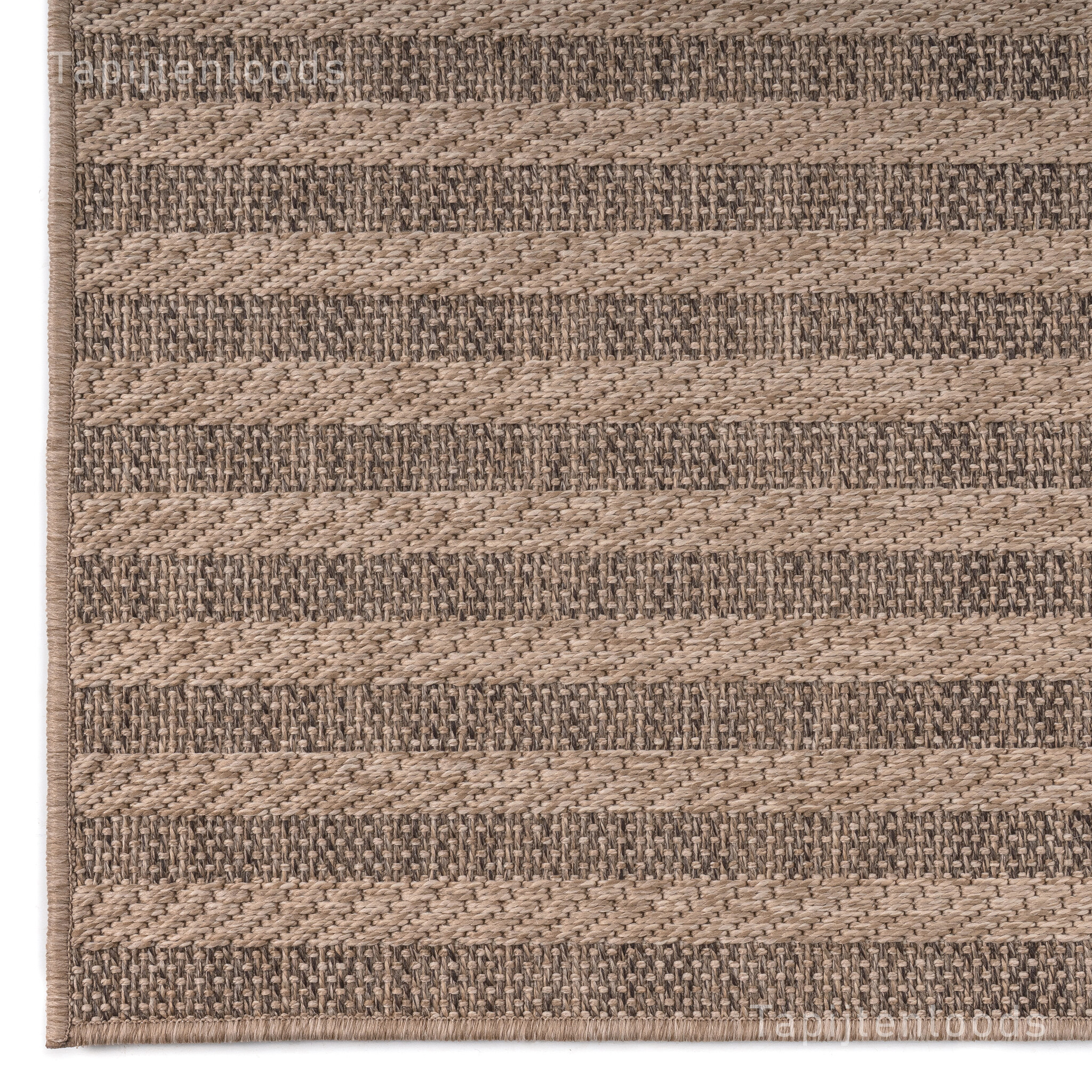 Sahara Japandi Rond Buitenkleed Jute-Look Weerbestendig Vloerkleed Beige