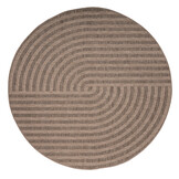 Sahara Japandi Rond Buitenkleed Jute-Look Weerbestendig Vloerkleed Beige