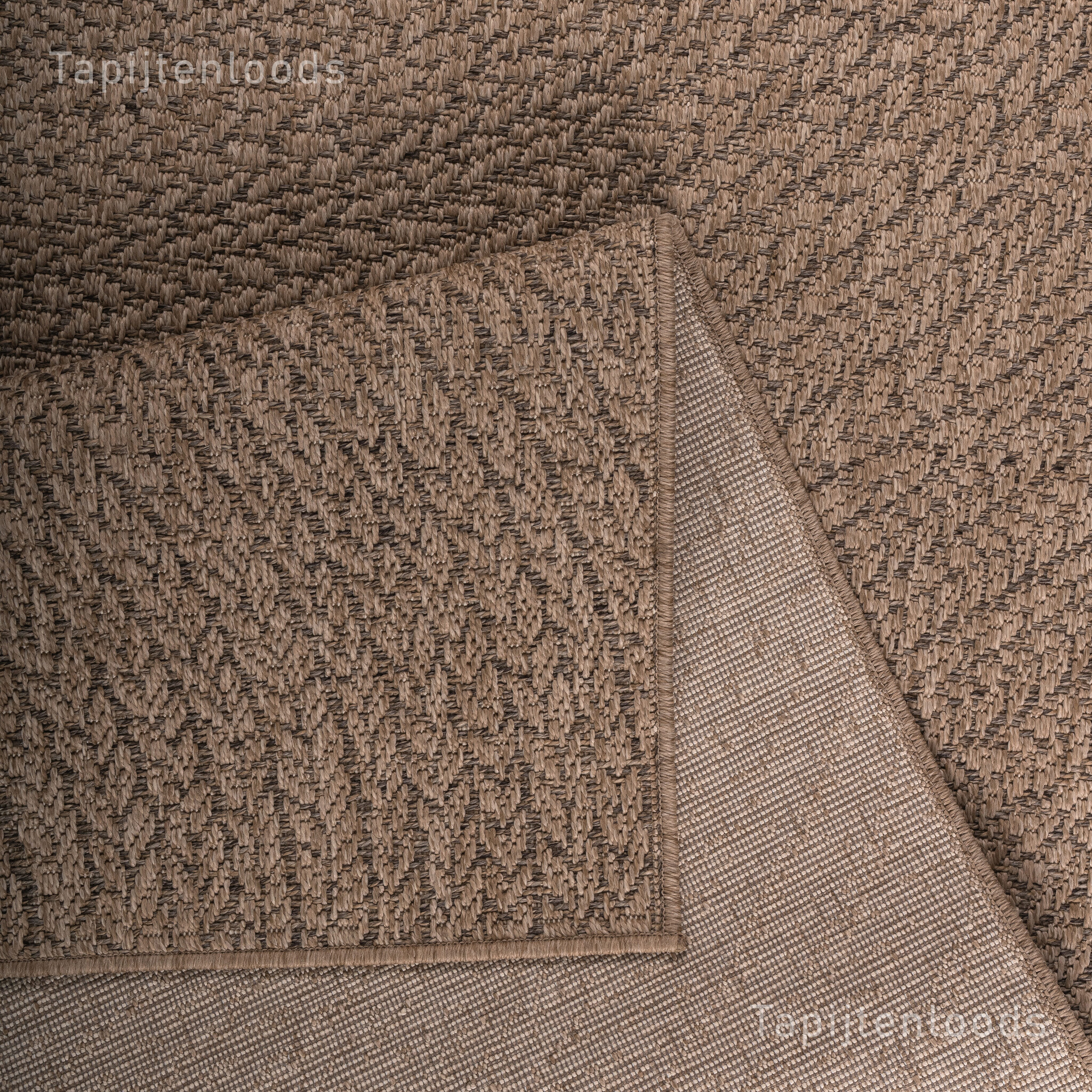 Sahara Japandi Buitenkleed Jute-Look Weerbestendig Vloerkleed Beige
