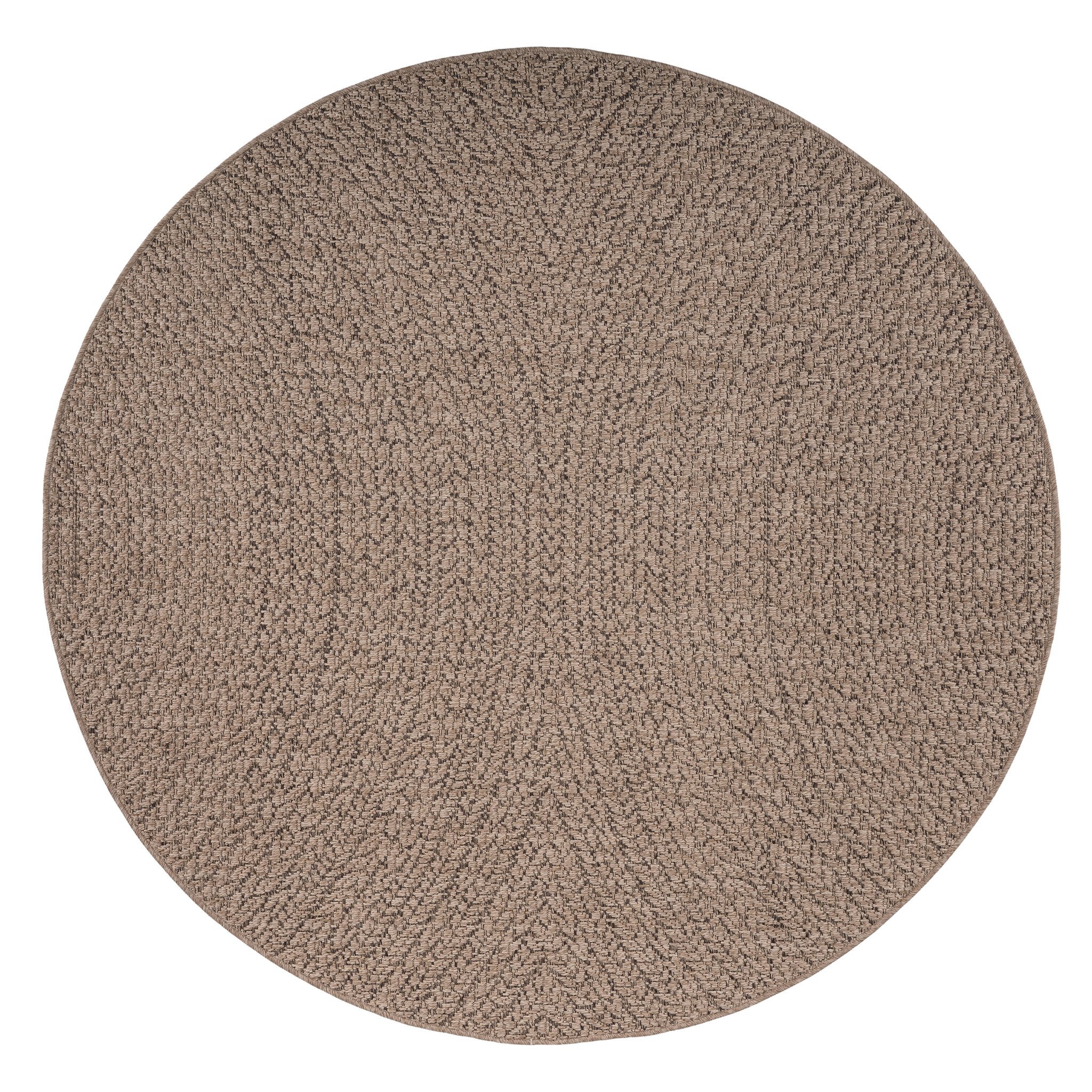 Sahara Japandi Rond Buitenkleed Jute-Look Weerbestendig Vloerkleed Beige