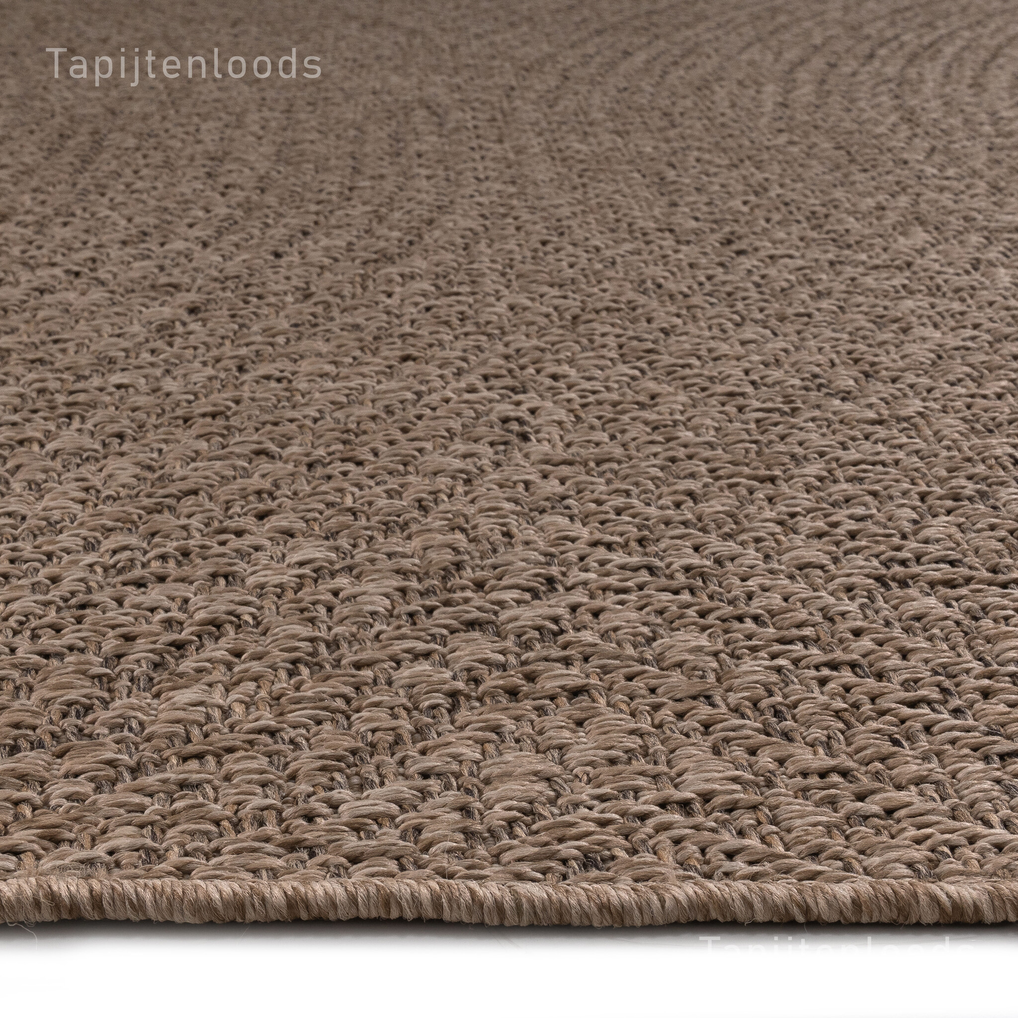 Sahara Japandi Rond Buitenkleed Jute-Look Weerbestendig Vloerkleed Beige