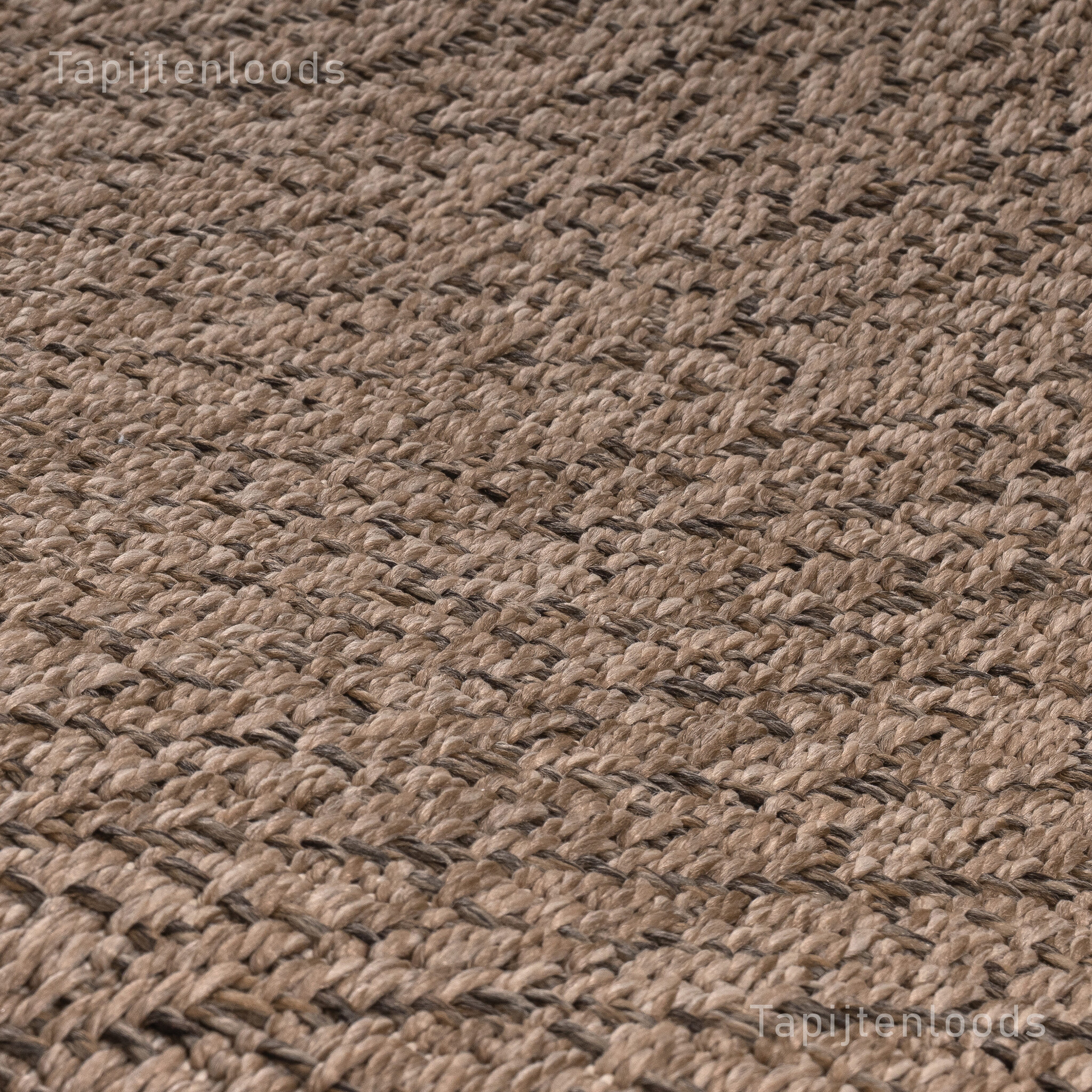 Sahara Japandi Rond Buitenkleed Jute-Look Weerbestendig Vloerkleed Beige