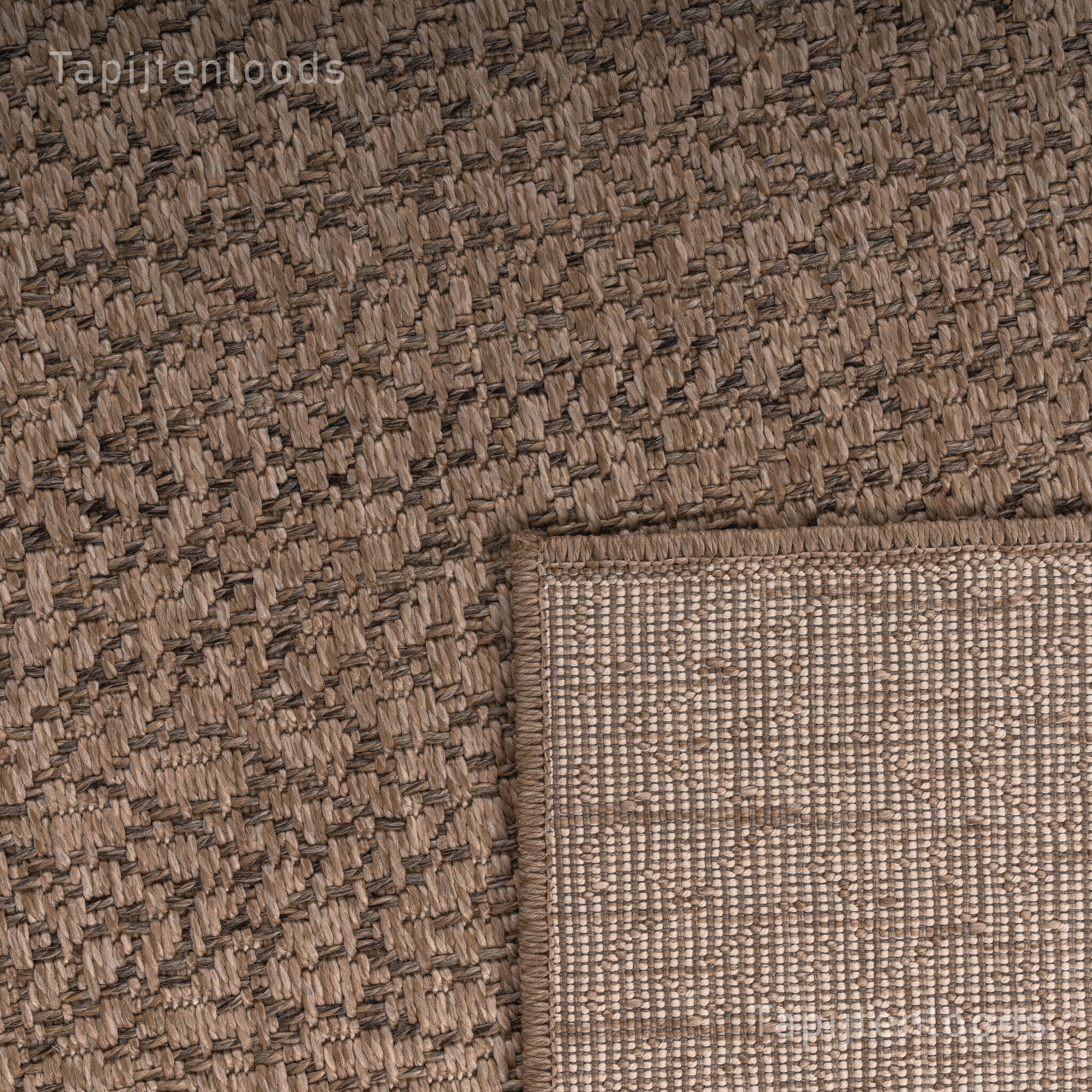Sahara Japandi Rond Buitenkleed Jute-Look Weerbestendig Vloerkleed Beige
