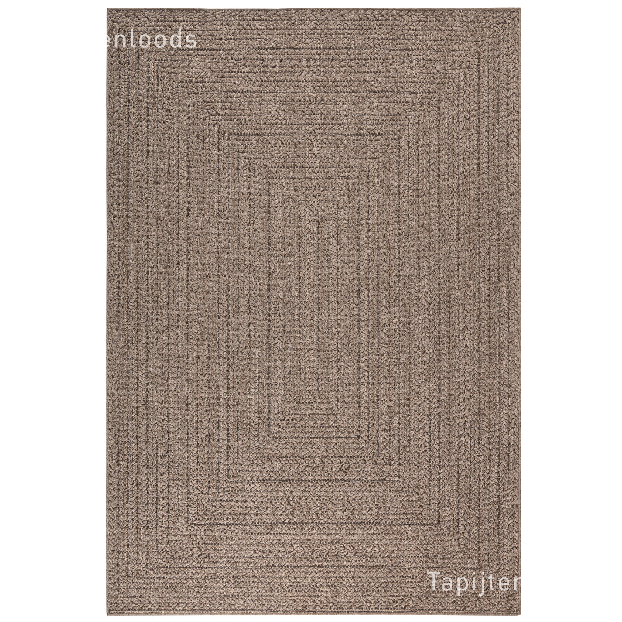 Sahara Buitenkleed Jute-Look Weerbestendig Vloerkleed Beige