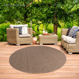 Sahara Rond Buitenkleed Jute-Look Weerbestendig Vloerkleed Beige
