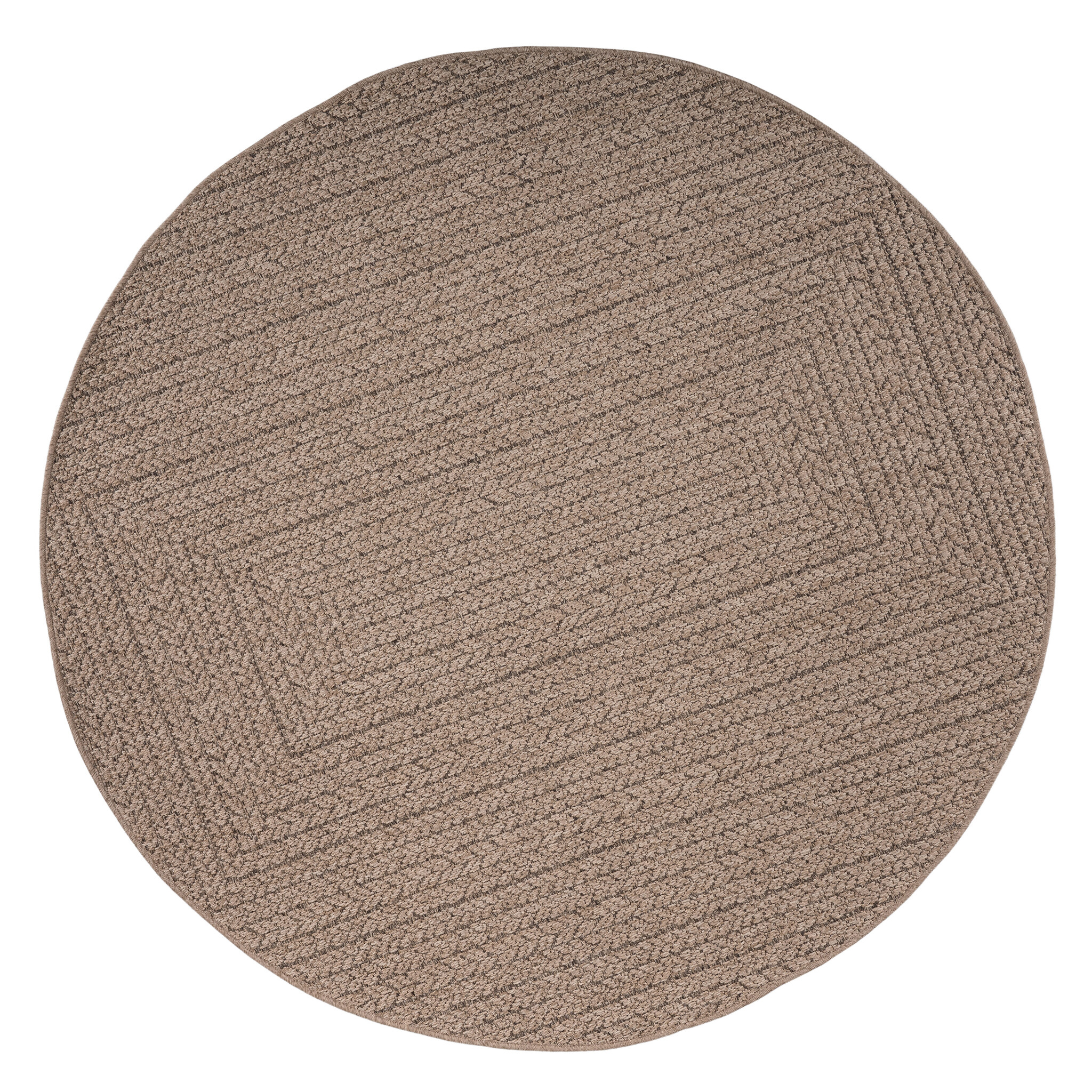 Sahara Rond Buitenkleed Jute-Look Weerbestendig Vloerkleed Beige