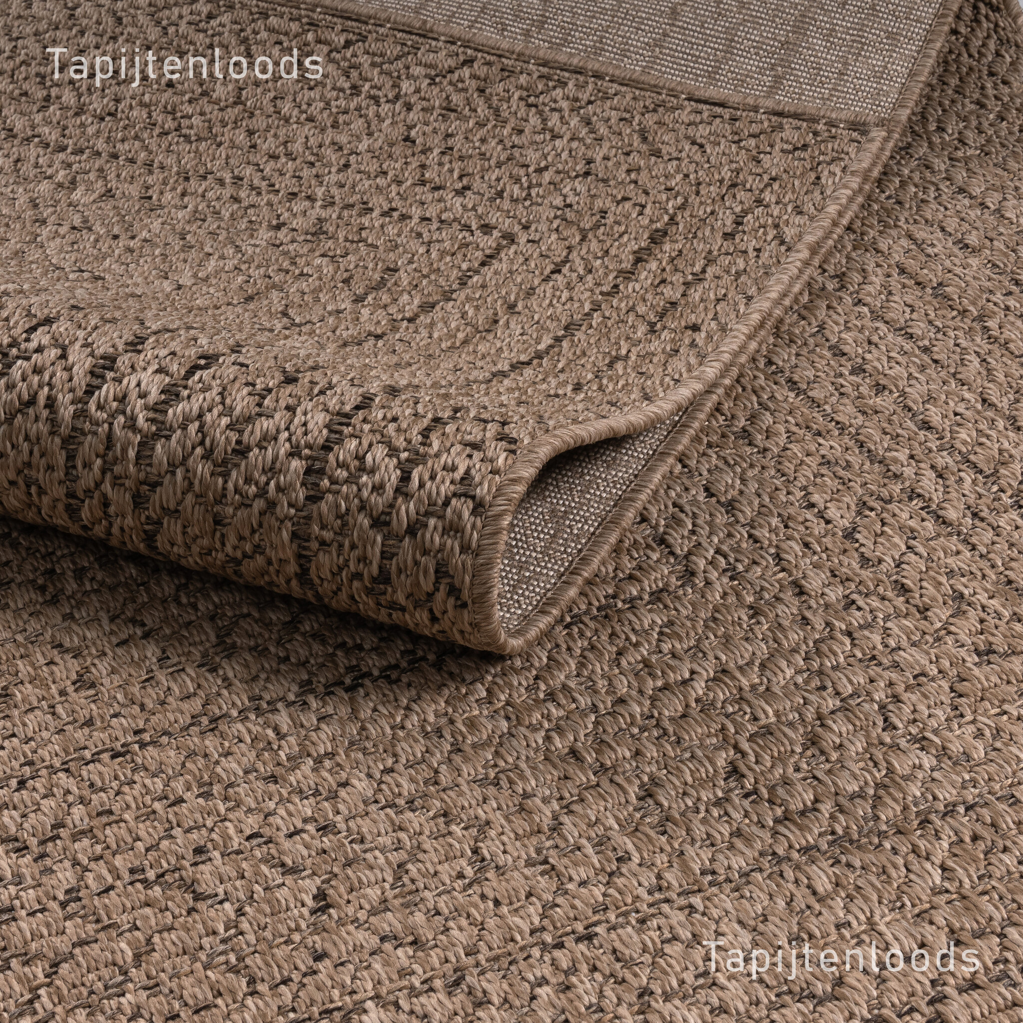 Sahara Rond Buitenkleed Jute-Look Weerbestendig Vloerkleed Beige