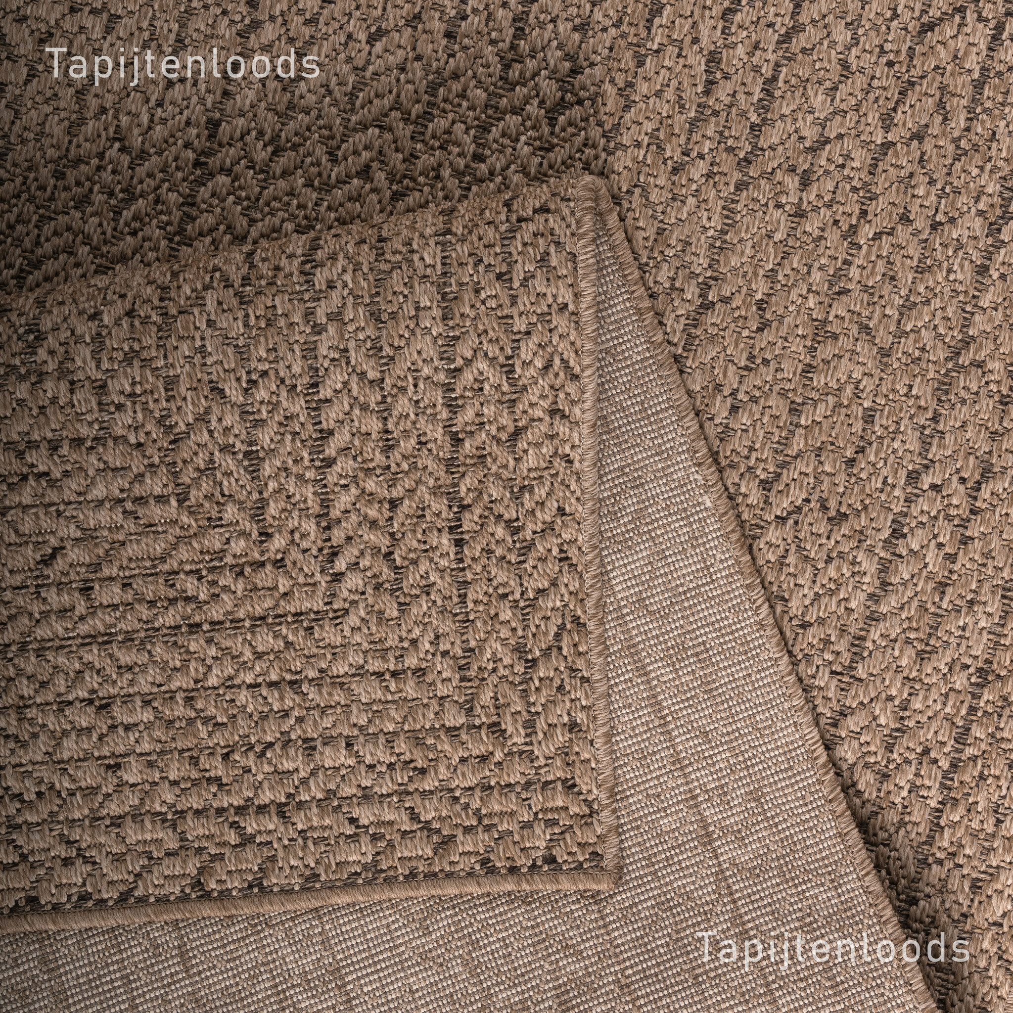 Sahara Rond Buitenkleed Jute-Look Weerbestendig Vloerkleed Beige
