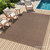 Sahara Uni Buitenkleed Jute-Look Weerbestendig Vloerkleed Beige