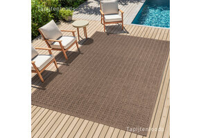 Sahara Uni Buitenkleed Jute-Look Weerbestendig Vloerkleed Beige