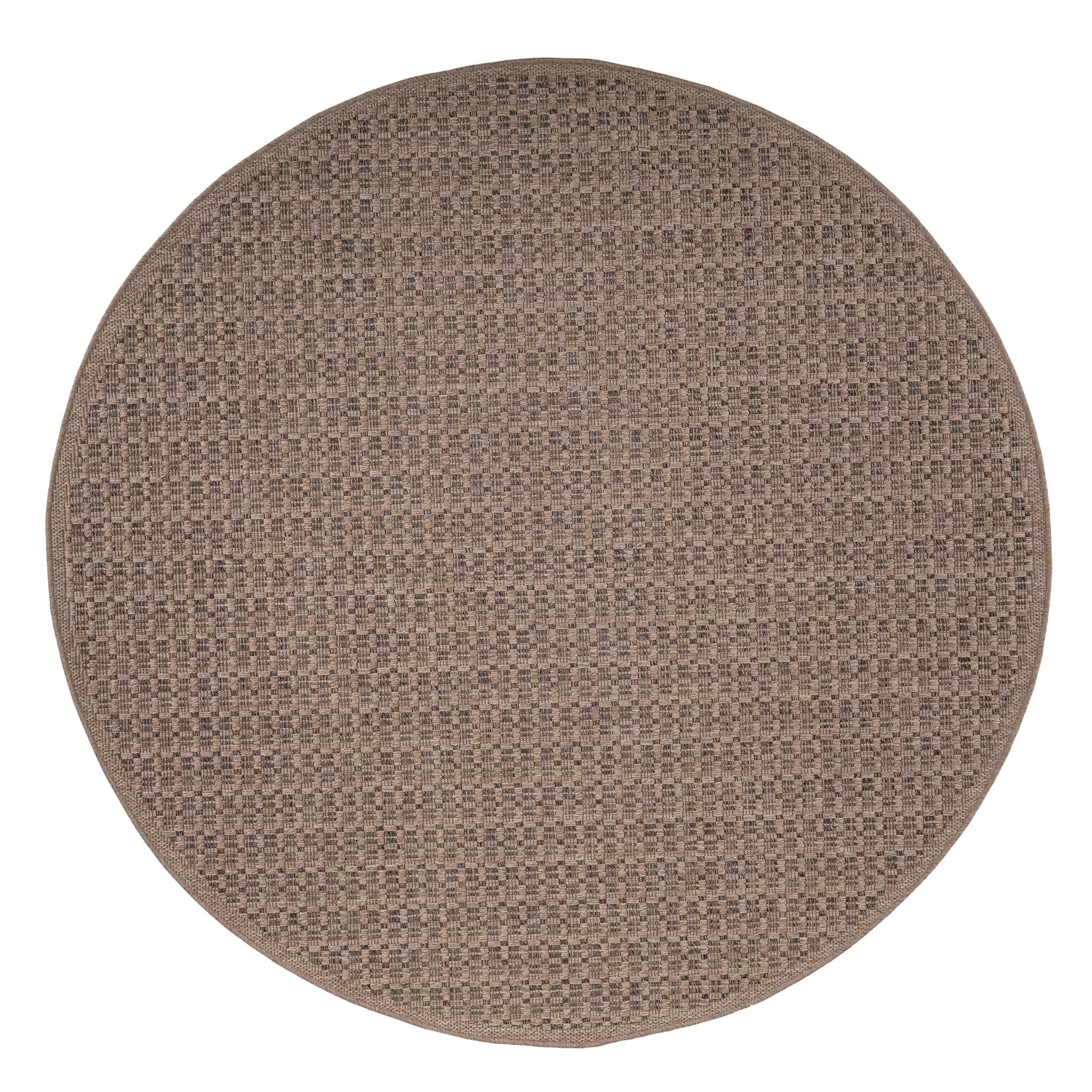 Sahara Uni Rond Buitenkleed Jute-Look Weerbestendig Vloerkleed Beige