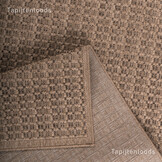 Sahara Uni Rond Buitenkleed Jute-Look Weerbestendig Vloerkleed Beige