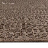 Sahara Uni Rond Buitenkleed Jute-Look Weerbestendig Vloerkleed Beige