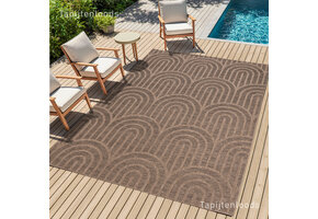 Sahara Japandi Buitenkleed Jute-Look Weerbestendig Vloerkleed Beige