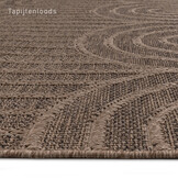 Sahara Japandi Rond Buitenkleed Jute-Look Weerbestendig Vloerkleed Beige