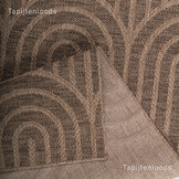 Sahara Japandi Rond Buitenkleed Jute-Look Weerbestendig Vloerkleed Beige