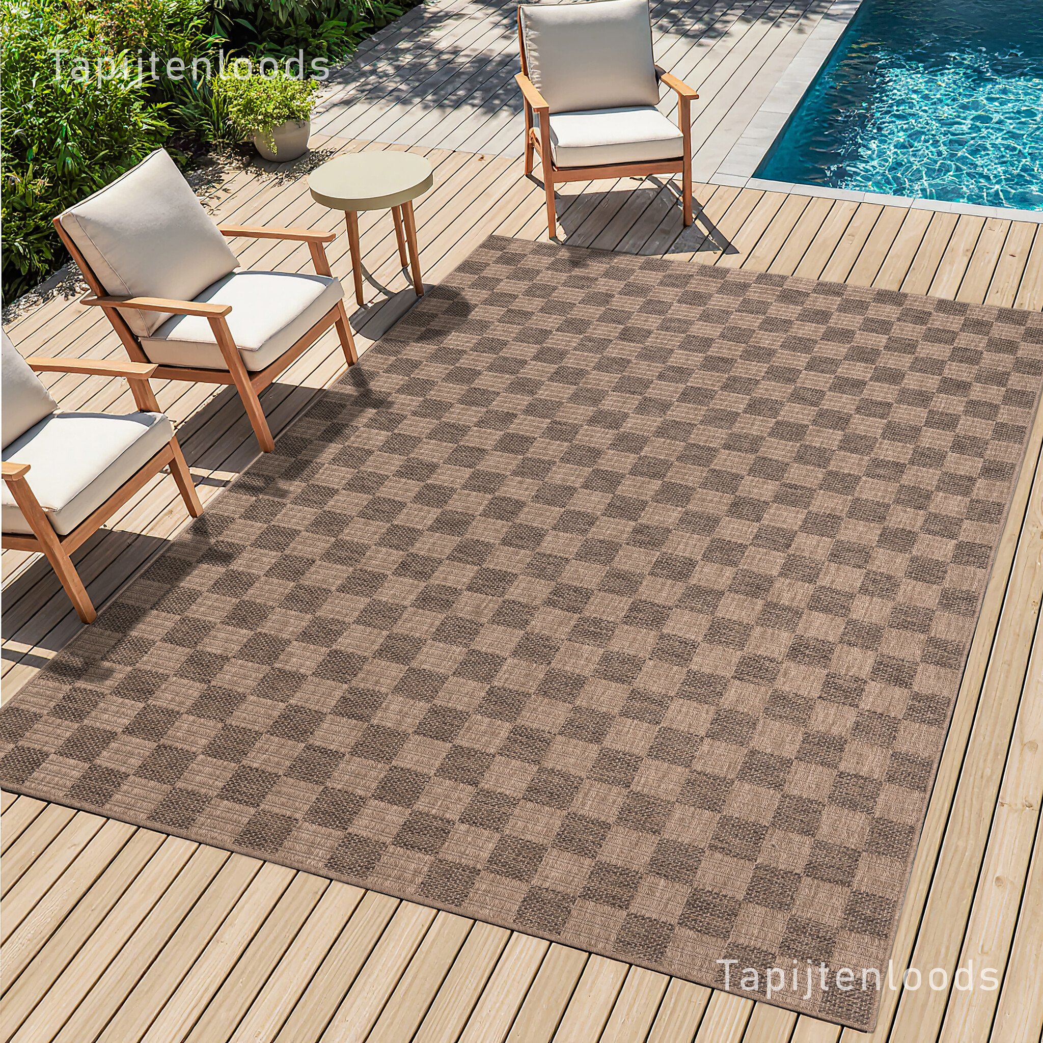 Sahara Buitenkleed Jute-Look Weerbestendig Vloerkleed Beige