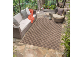 Sahara Buitenkleed Jute-Look Weerbestendig Vloerkleed Beige