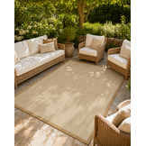 Buitenkleed - Brussels Uni Effen Kader Linnen Beige