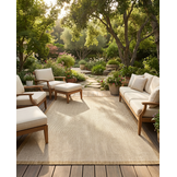 Buitenkleed - Brussels Uni Effen Kader Linnen Beige