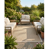 Buitenkleed - Brussels Uni Effen Kader Linnen Beige