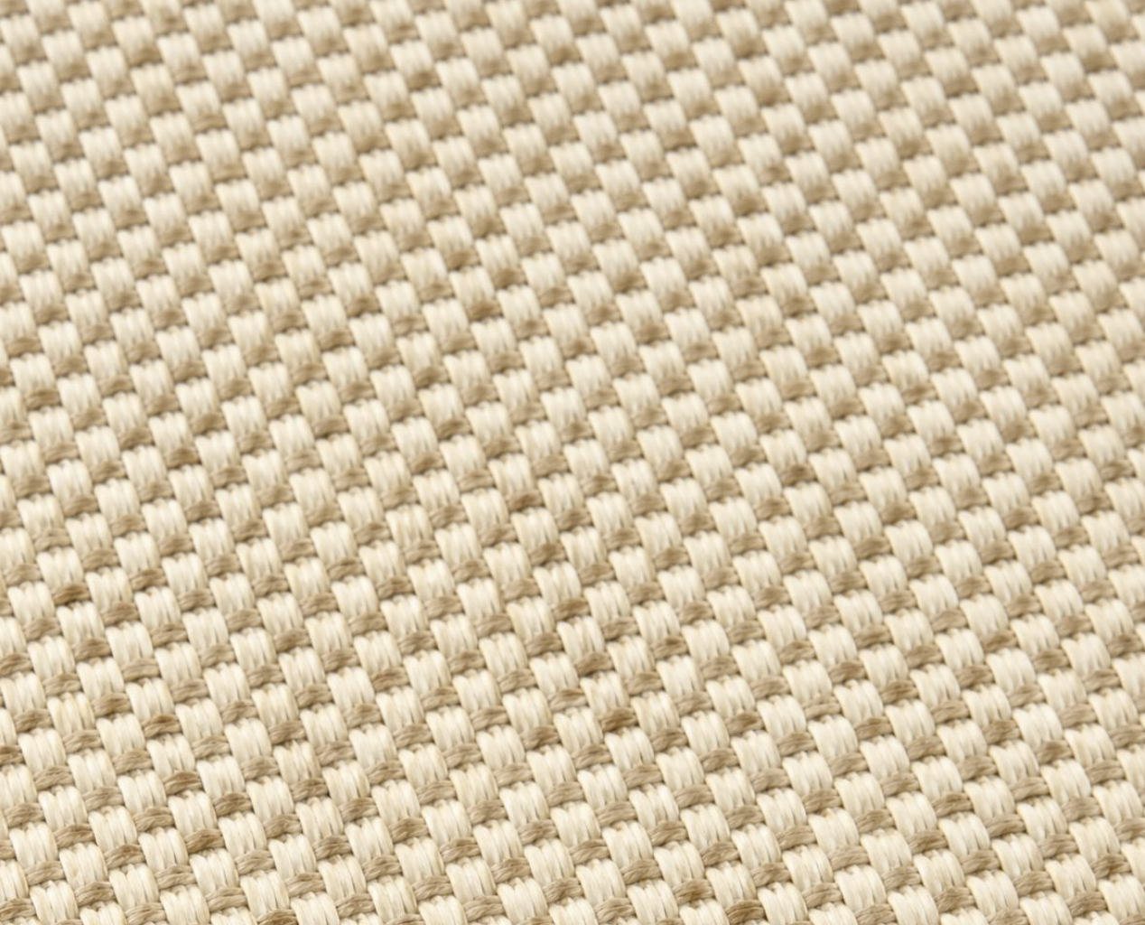 Buitenkleed - Brussels Rond Uni Effen Kader Linnen Beige