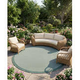 Buitenkleed - Brussels Rond Uni Effen Groen