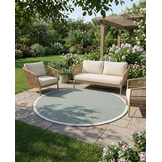 Buitenkleed - Brussels Rond Uni Effen Groen