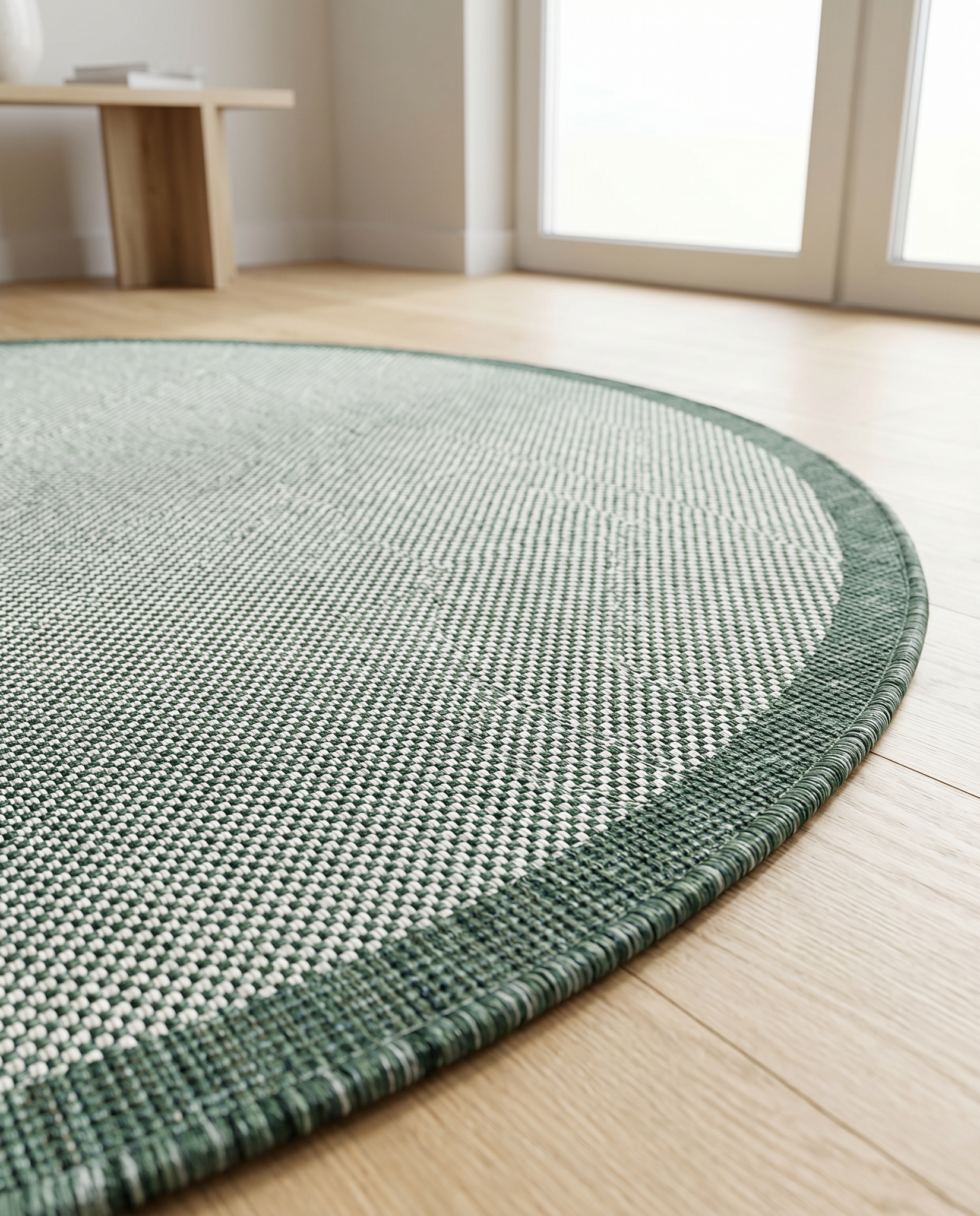 Buitenkleed - Brussels Rond Uni Effen Groen