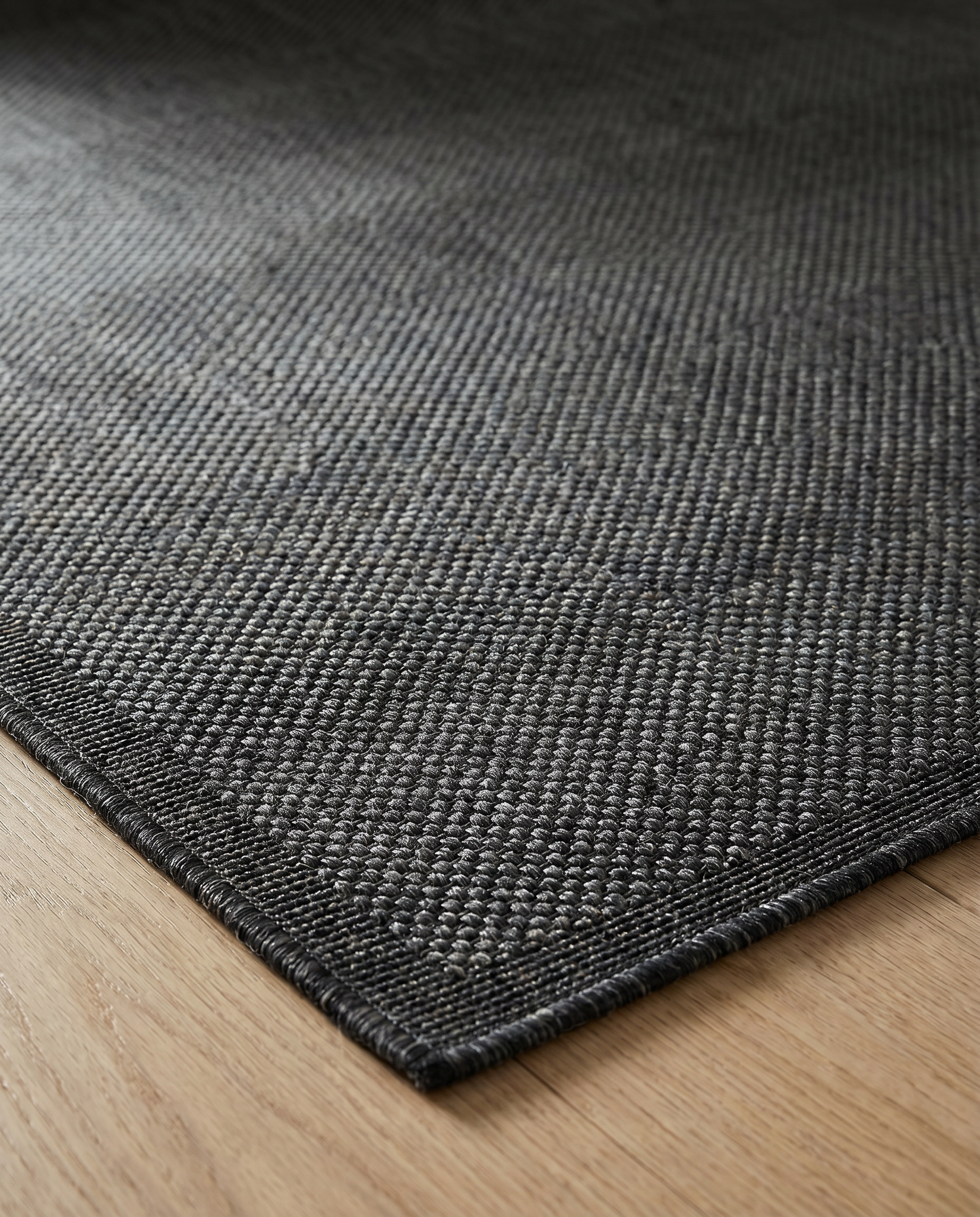 Buitenkleed - Brussels Uni Effen Kader Zwart