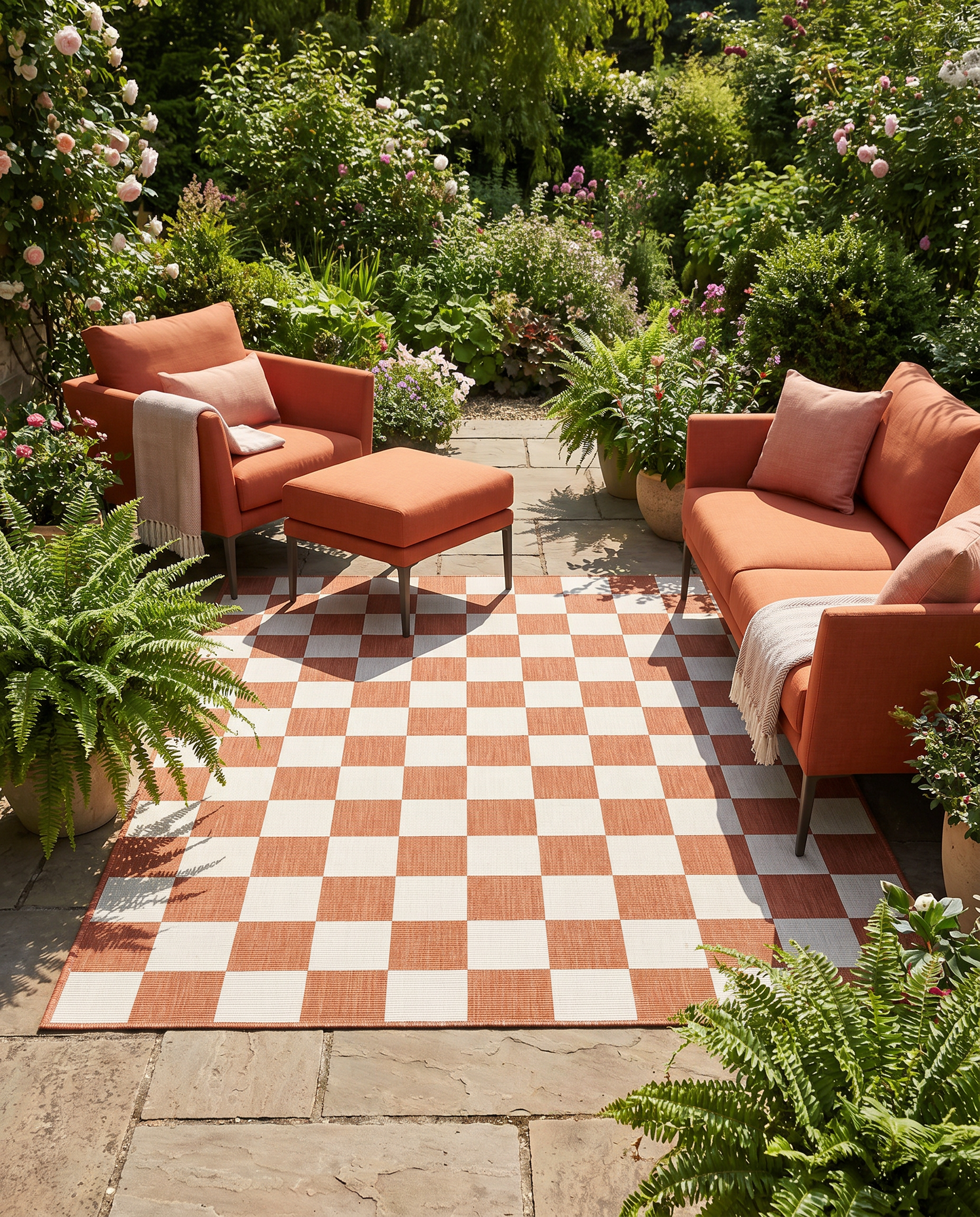 Buitenkleed - Brussels Costa Blocks Terra Creme