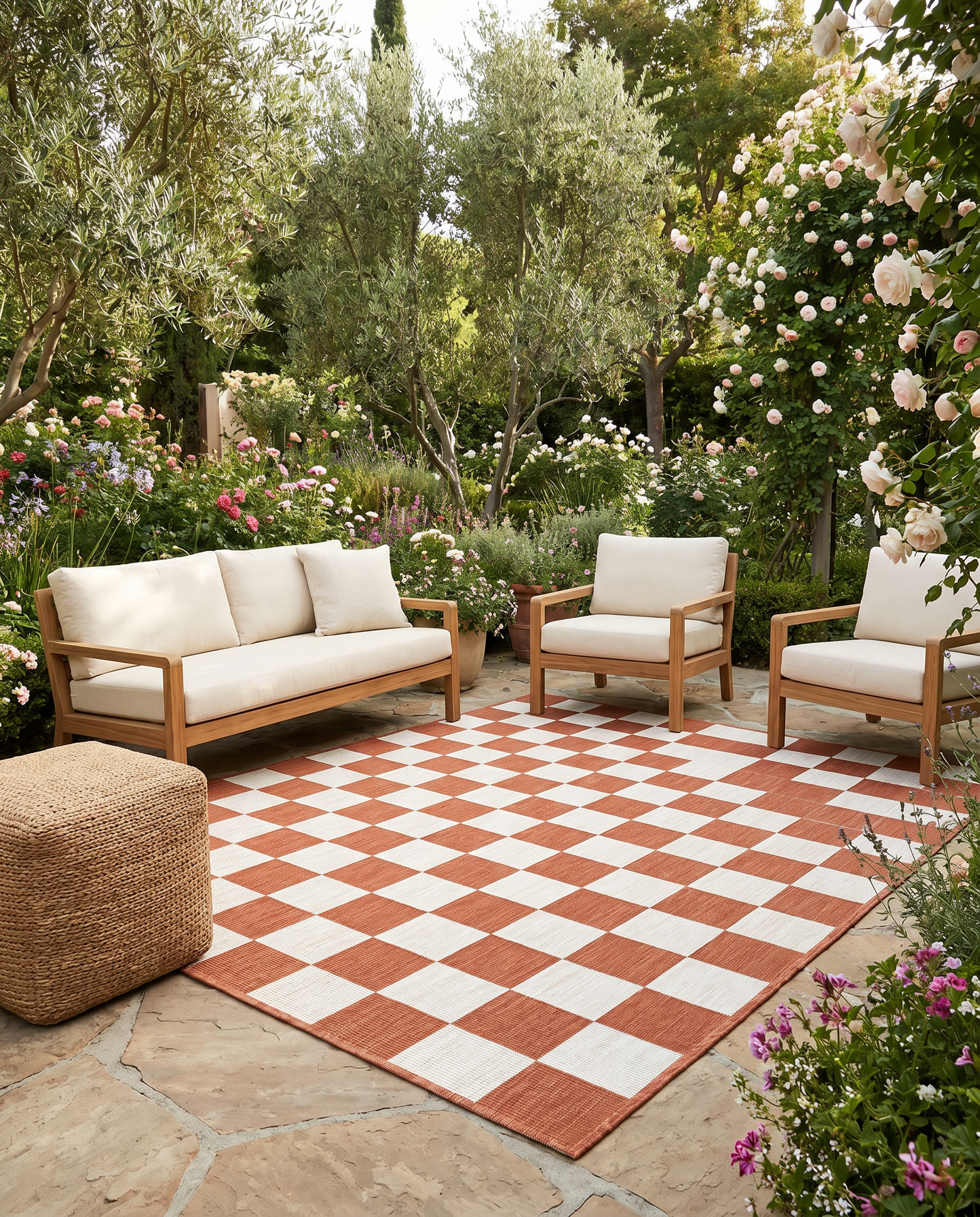 Buitenkleed - Brussels Costa Blocks Terra Creme