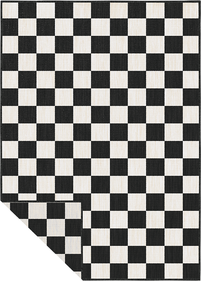 Buitenkleed - Brussels Costa Blocks Zwart Wit