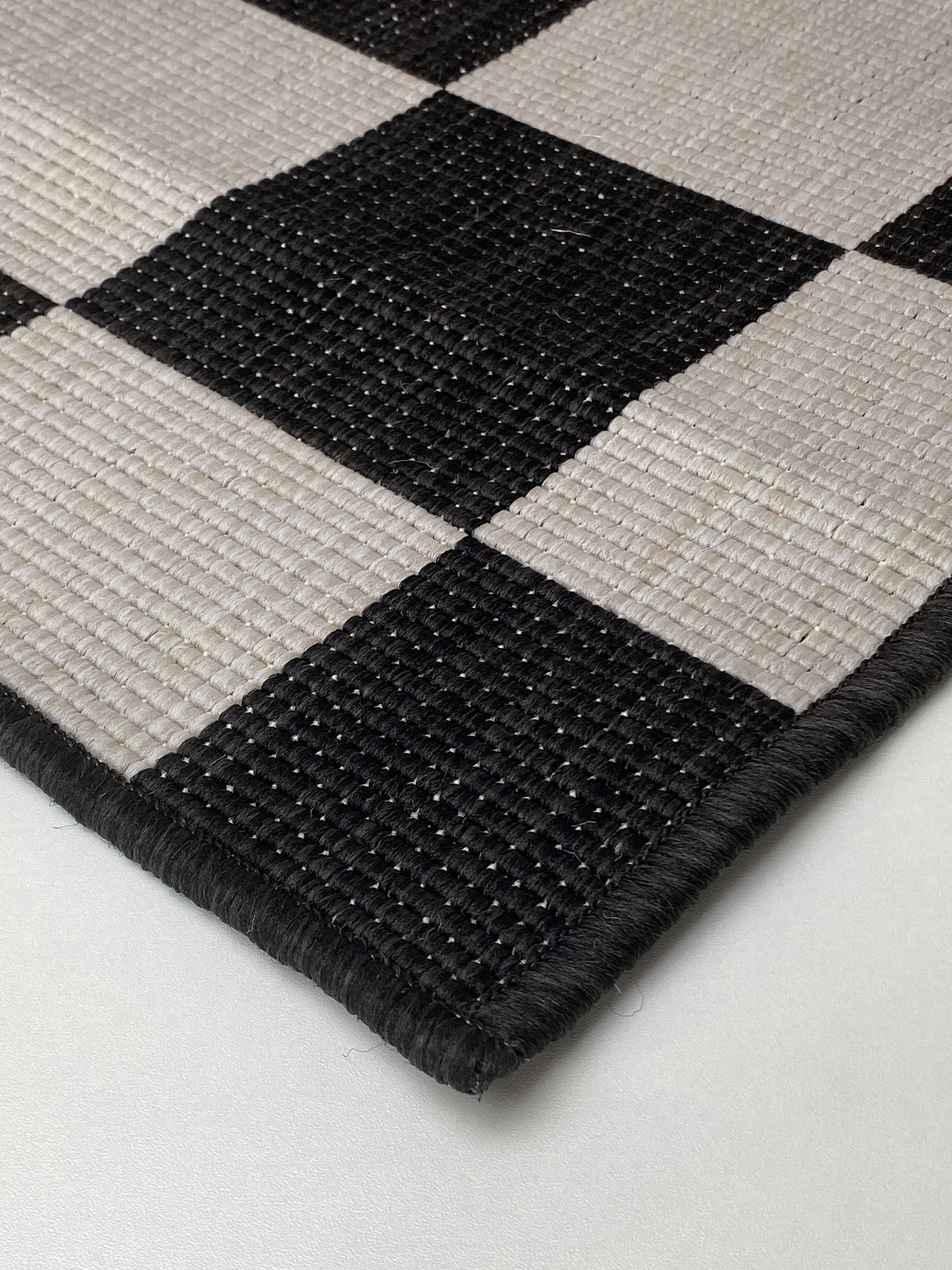 Buitenkleed - Brussels Costa Blocks Zwart Wit