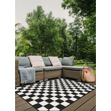 Buitenkleed - Brussels Costa Blocks Zwart Wit