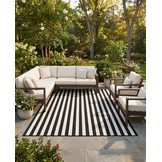 Buitenkleed - Brussels Santo Zwart Wit