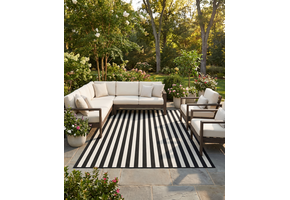 Buitenkleed - Brussels Santo Zwart Wit