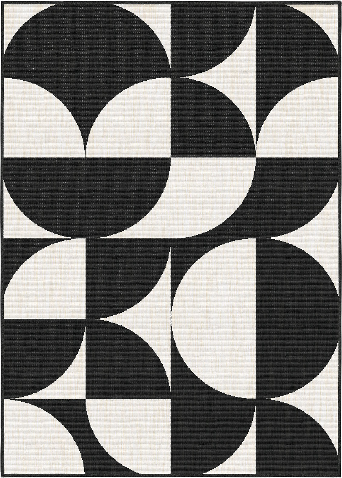 Buitenkleed - Brussels Summer Zwart Wit