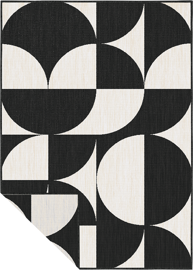 Buitenkleed - Brussels Summer Zwart Wit