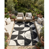 Buitenkleed - Brussels Summer Zwart Wit