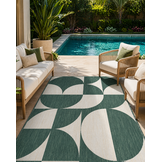 Buitenkleed - Brussels Summer Groen Wit