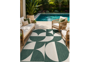 Buitenkleed - Brussels Summer Groen Wit