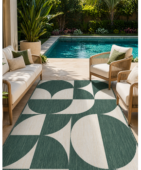 Buitenkleed - Brussels Summer Groen Wit