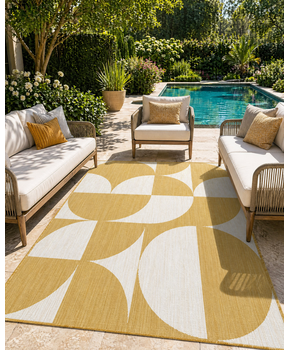 Buitenkleed - Brussels Summer Geel Wit