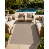 Buitenkleed - Brussels Uni Effen Linnen Beige