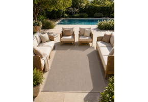 Buitenkleed - Brussels Uni Effen Linnen Beige